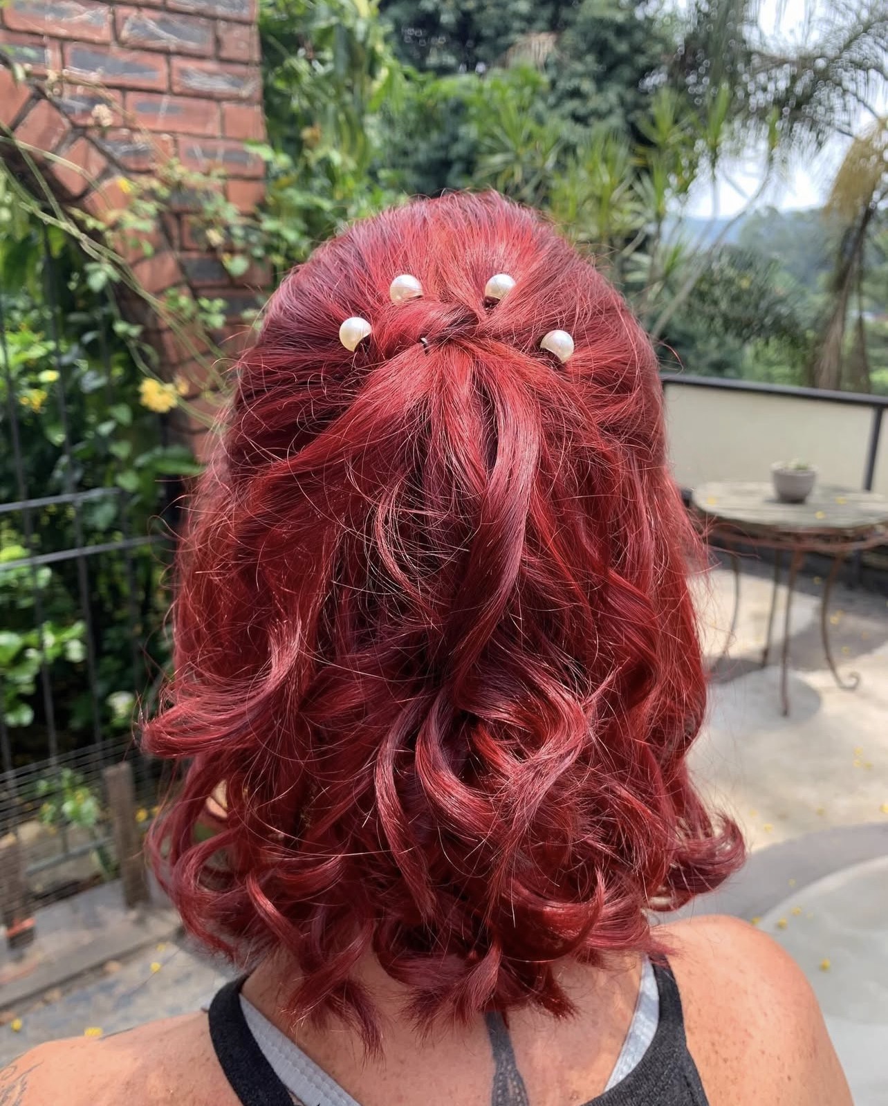 Beautiful hair styling result